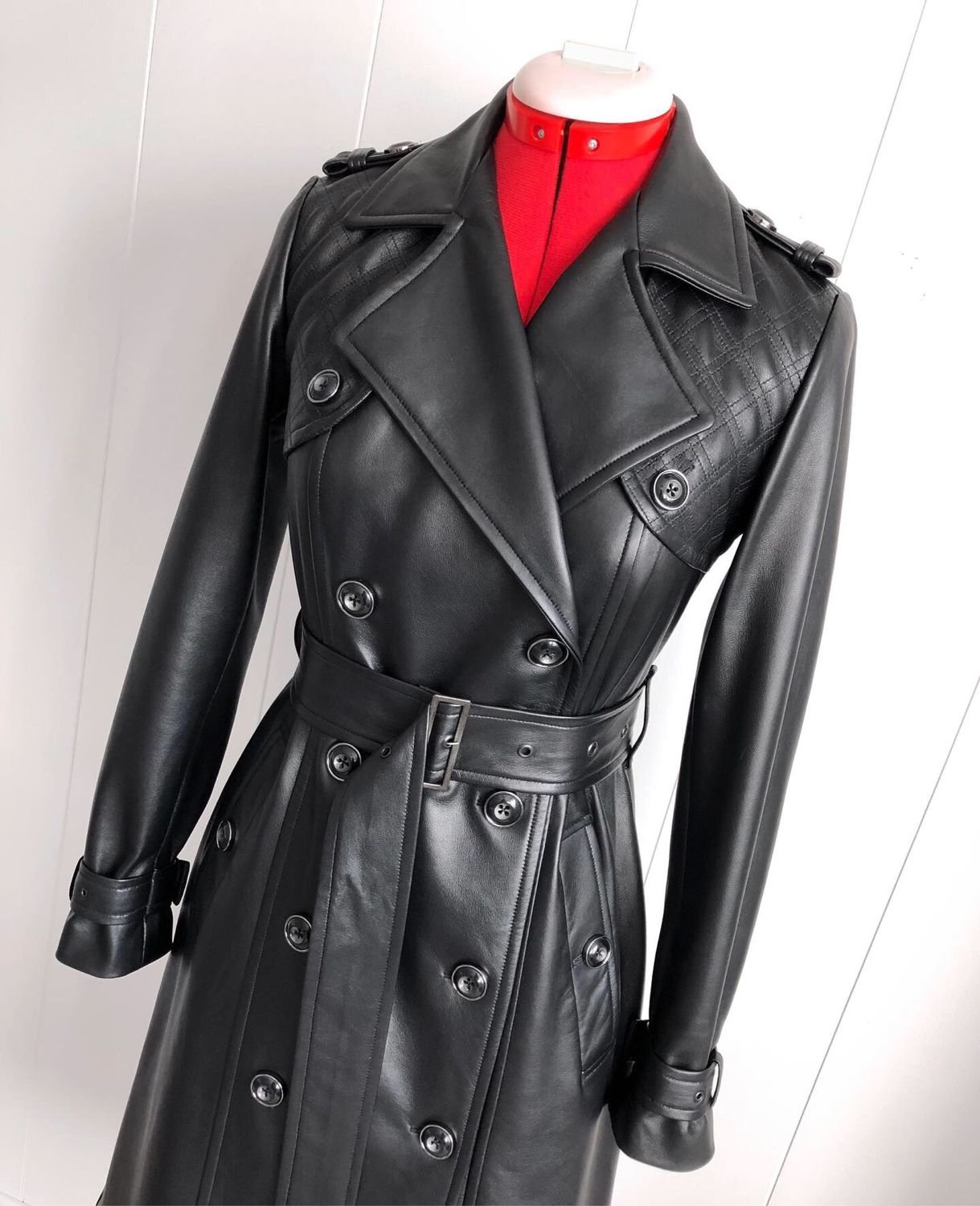 Кожаный плащ фирма la AFM Leather
