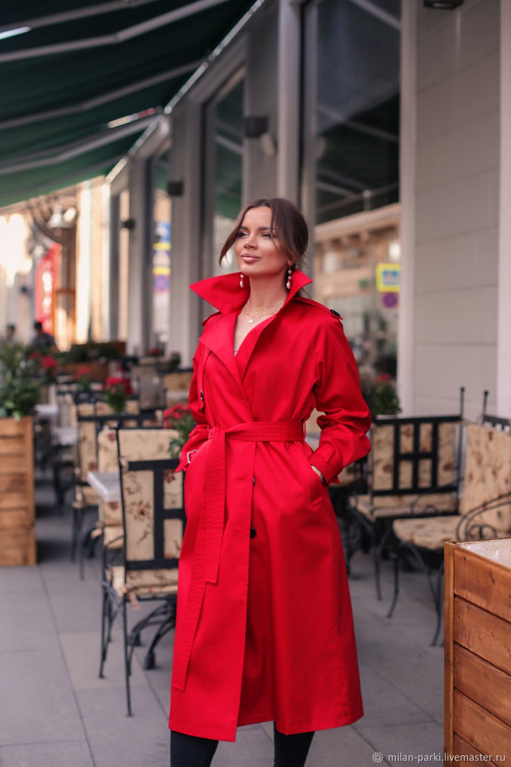 Кожаный плащ Boutique Kale