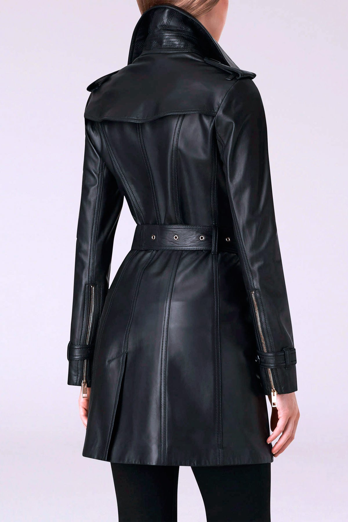Кожаный плащ фирма la AFM Leather