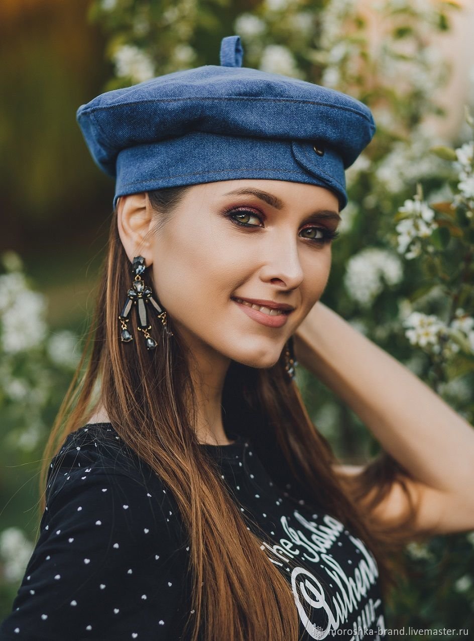 Джинсовые беретки