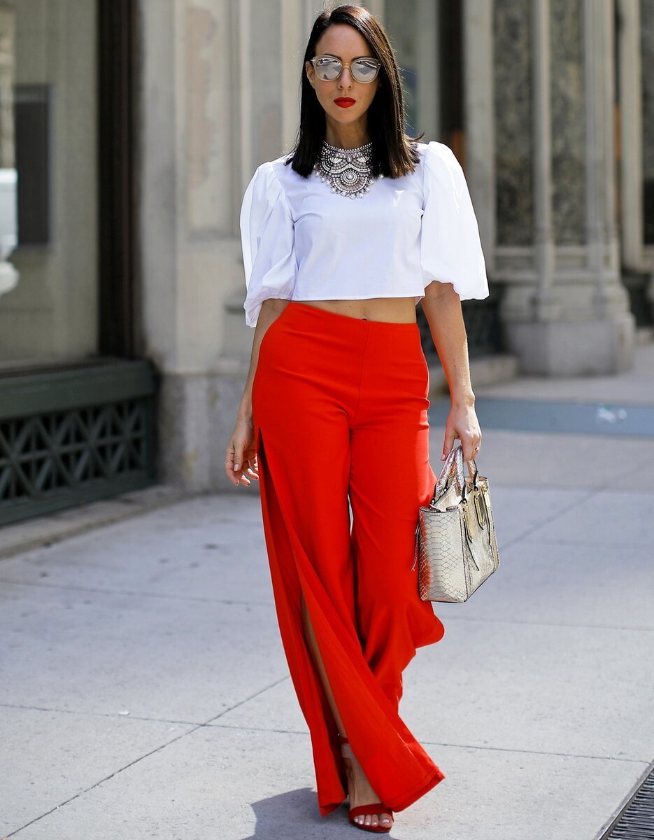 Street Style брюки палаццо