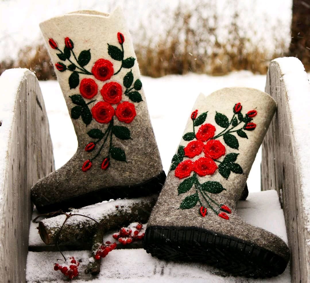 Валенки женские модные на подошве