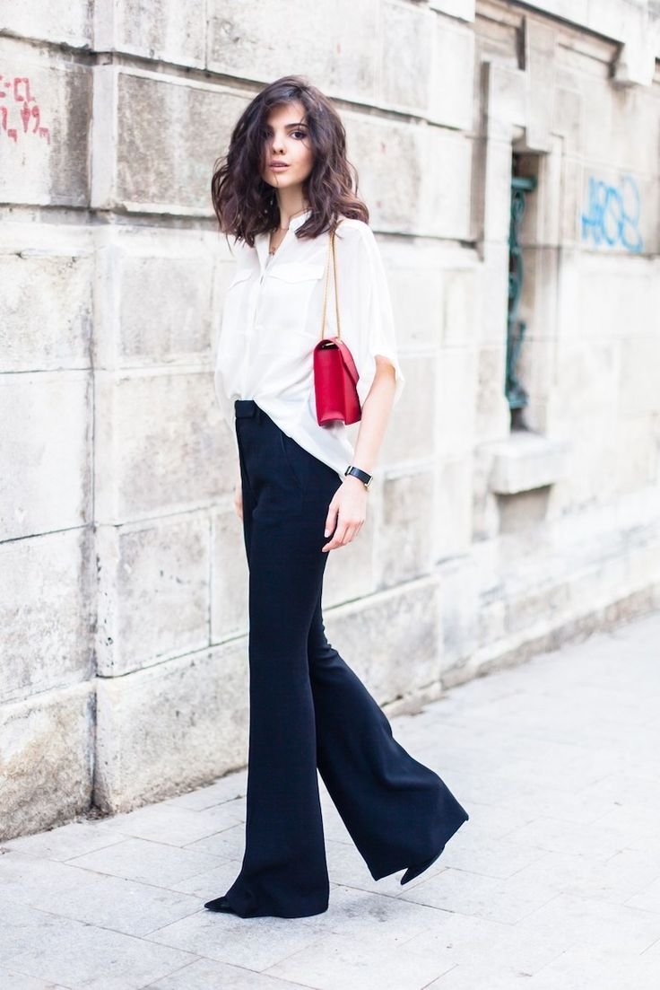 Белые брюки Street Style