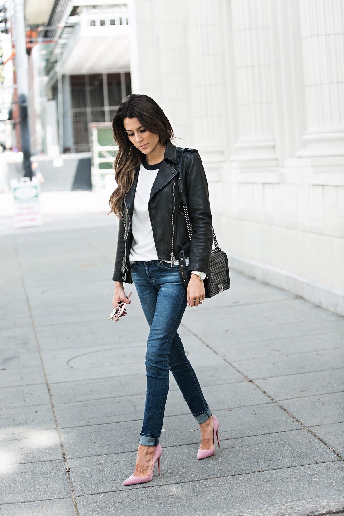 Street Style кожаная куртка