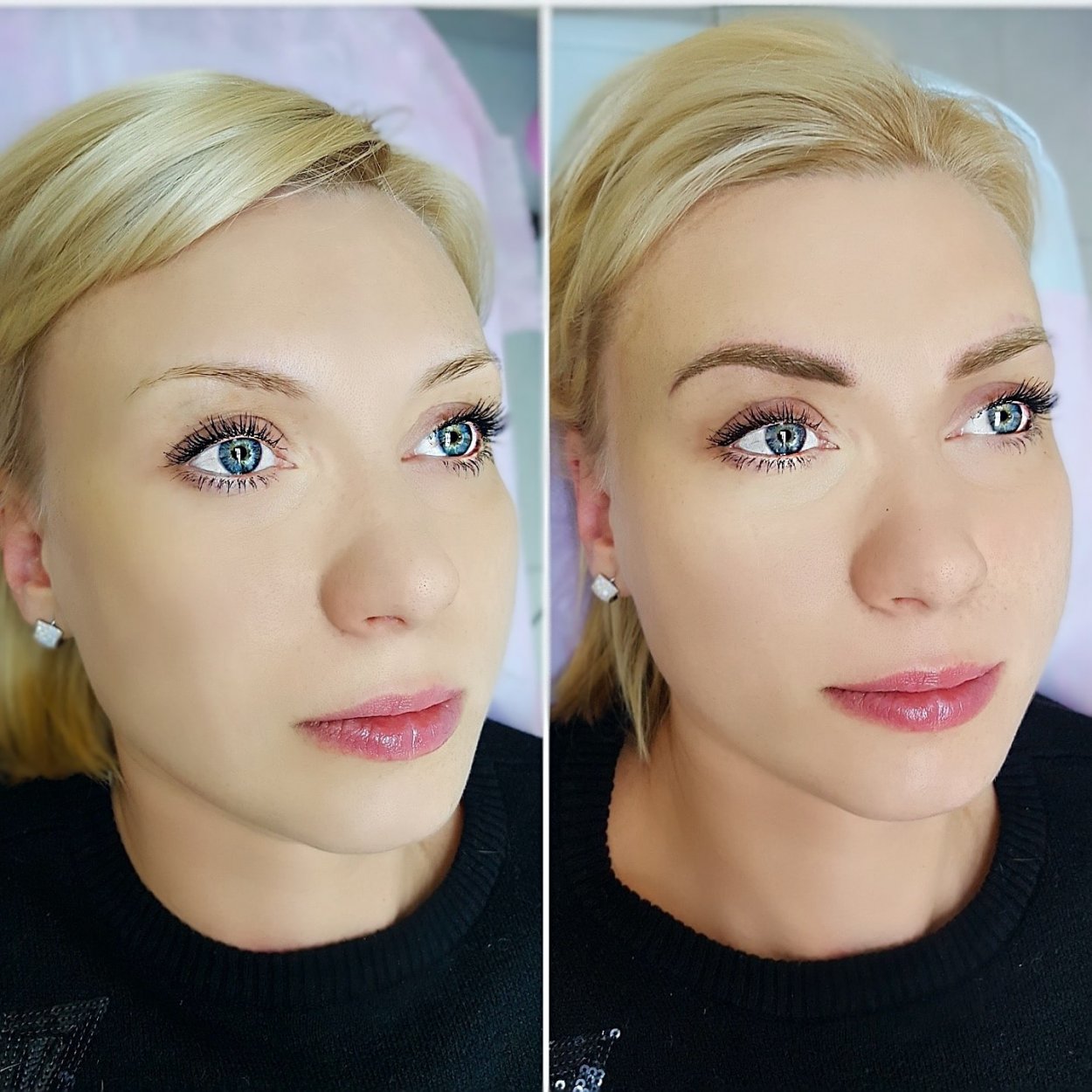Напыление бровей для блондинок