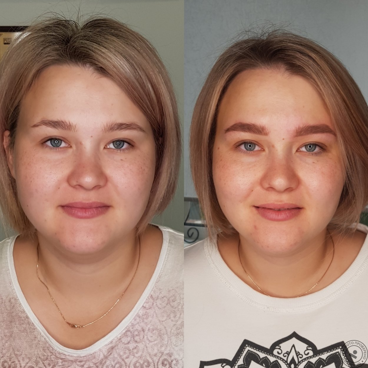 Девушка с перманентным макияжем