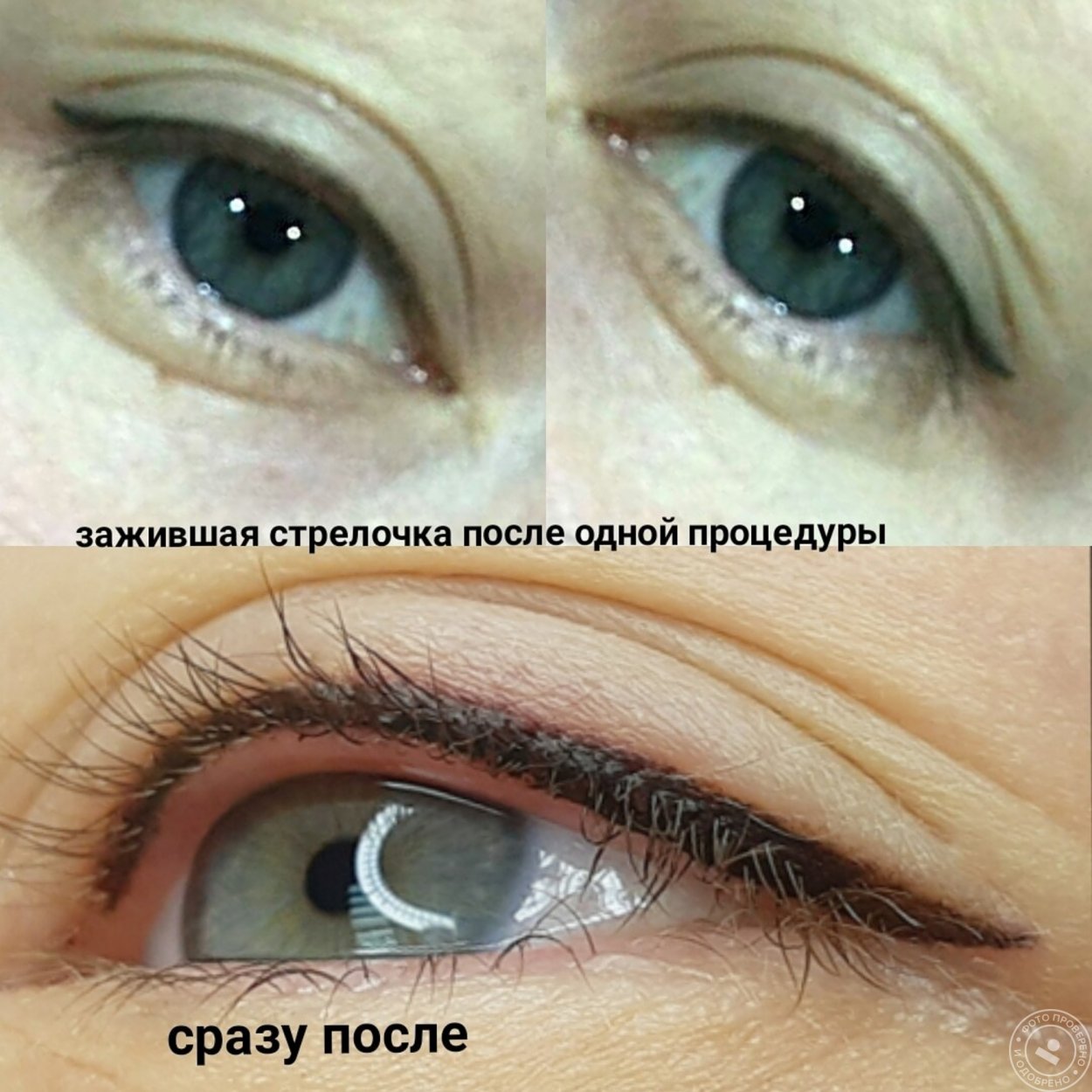 Татуаж глаз зажившие