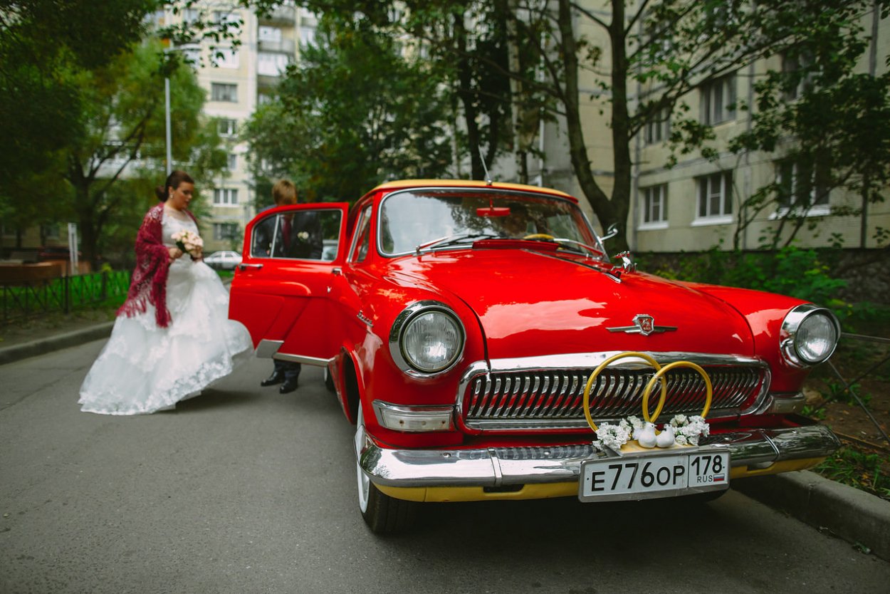 Ретро авто Волга для свадьбы