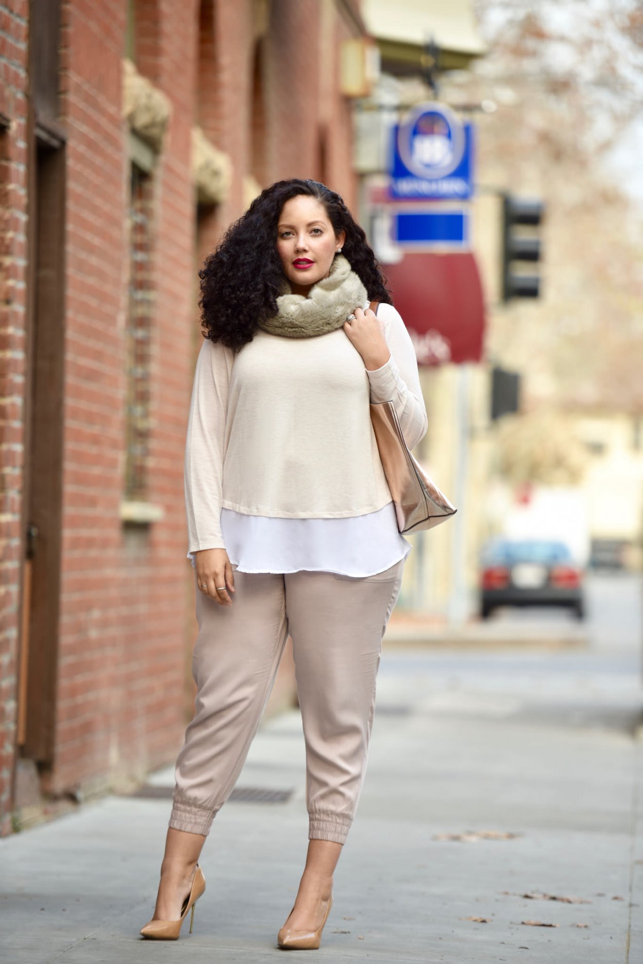 Тренч look Plus Size
