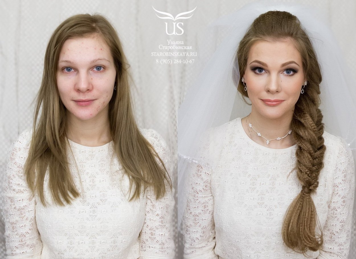 Свадебный макияж для русых