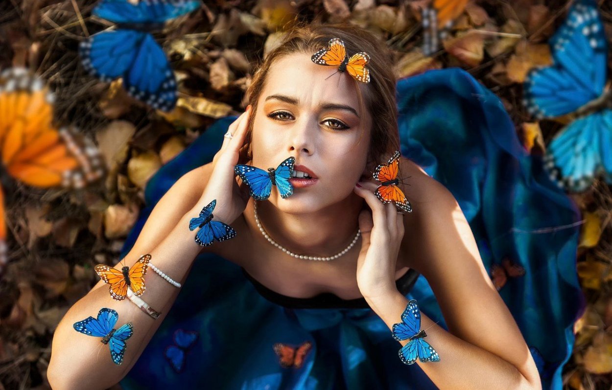 Фотосессия с бабочками