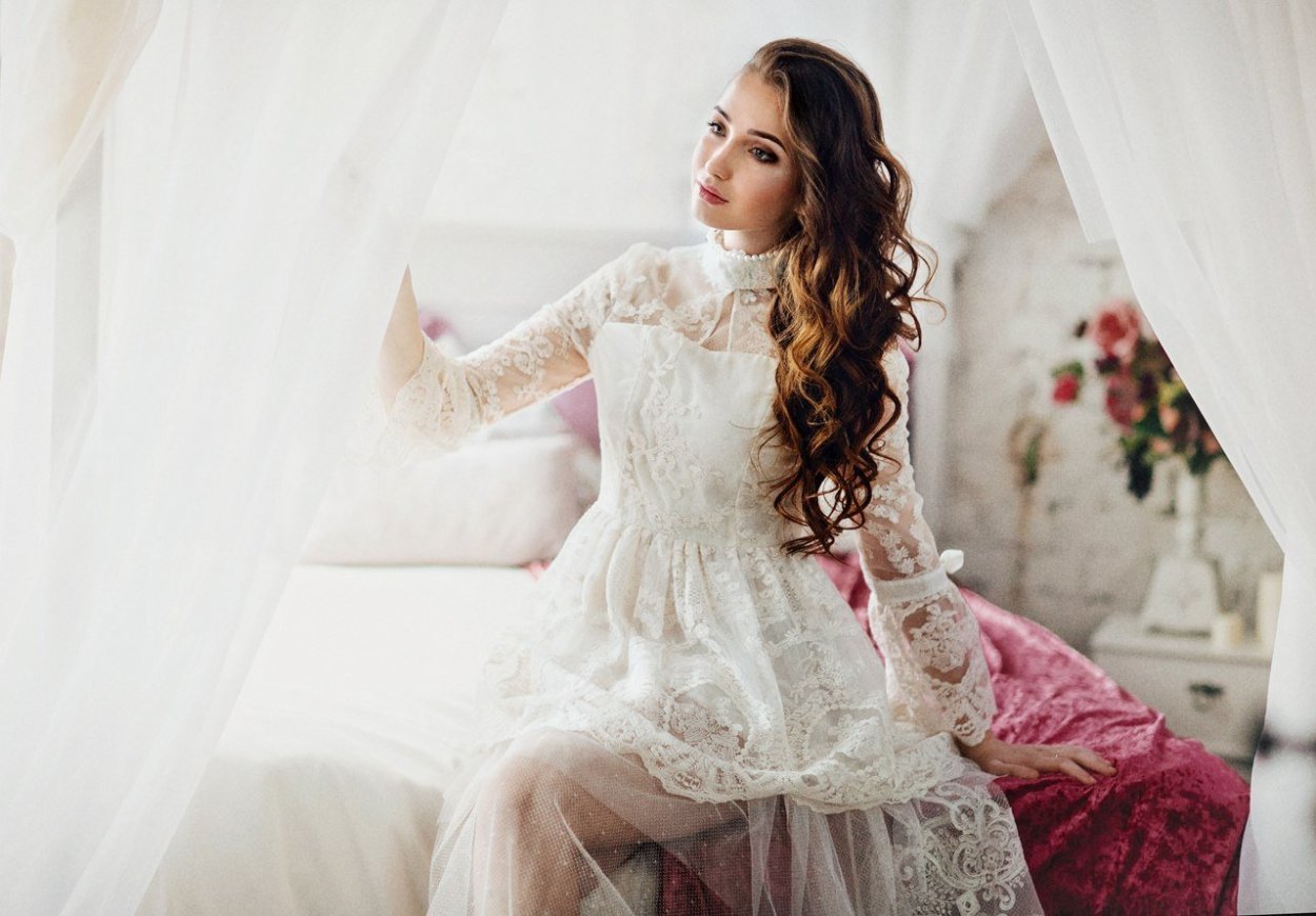 Фотосессия невесты в студии
