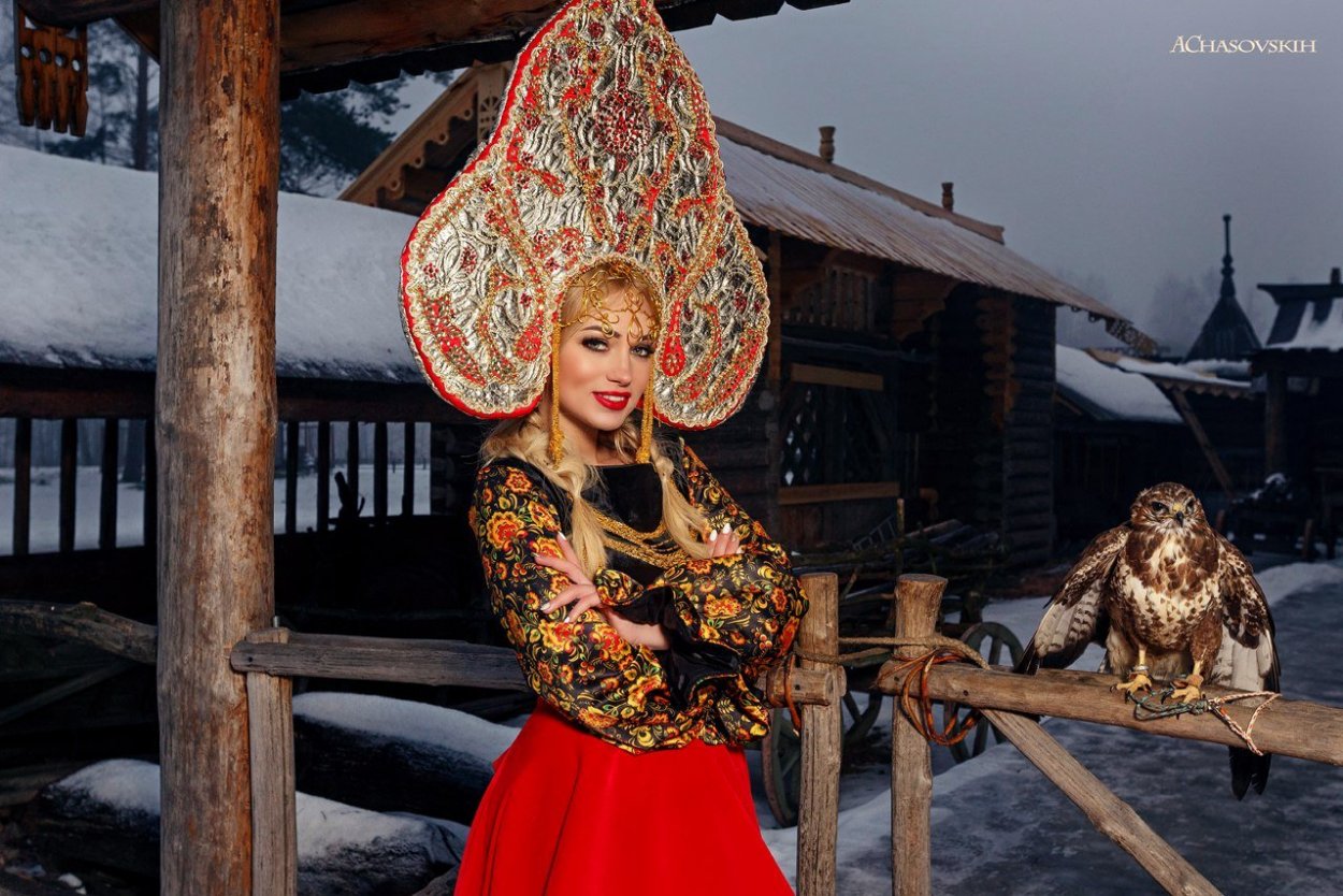 Фотосессия в стиле русской красавицы