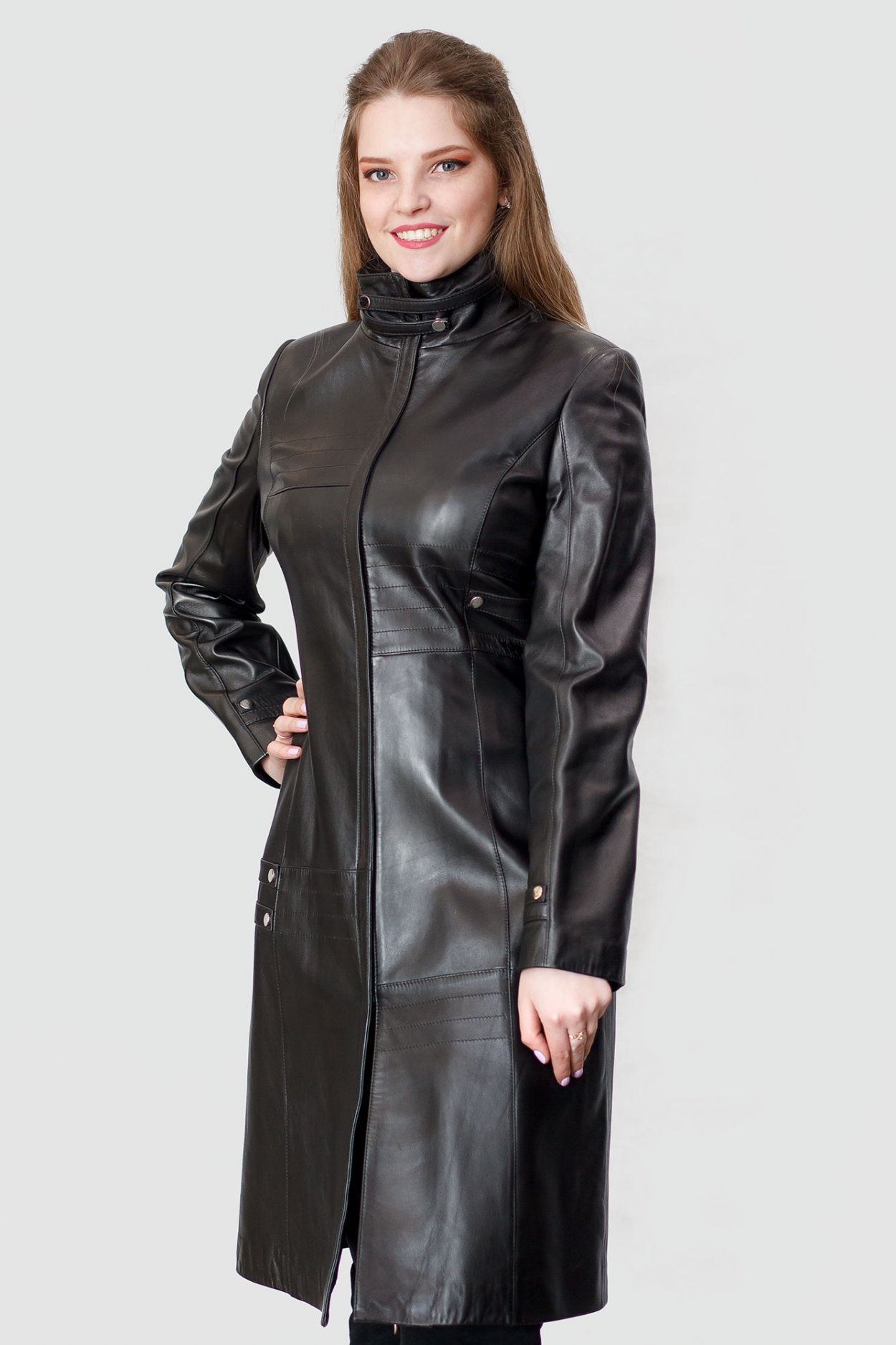 Кожаный плащ фирма la AFM Leather