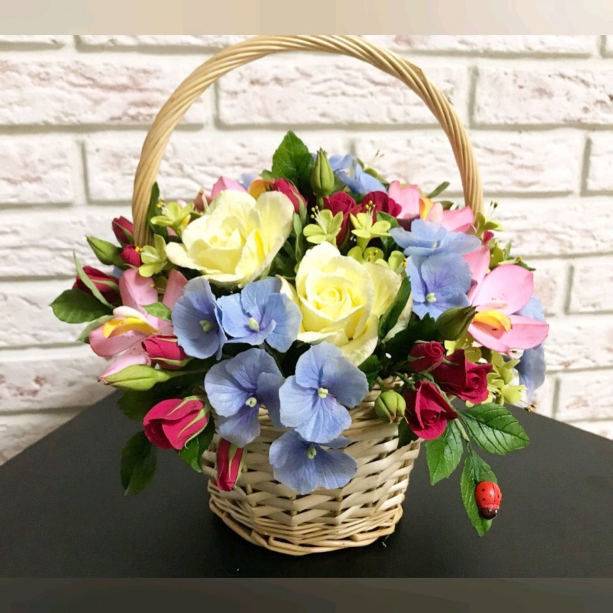 Композиция в корзинке