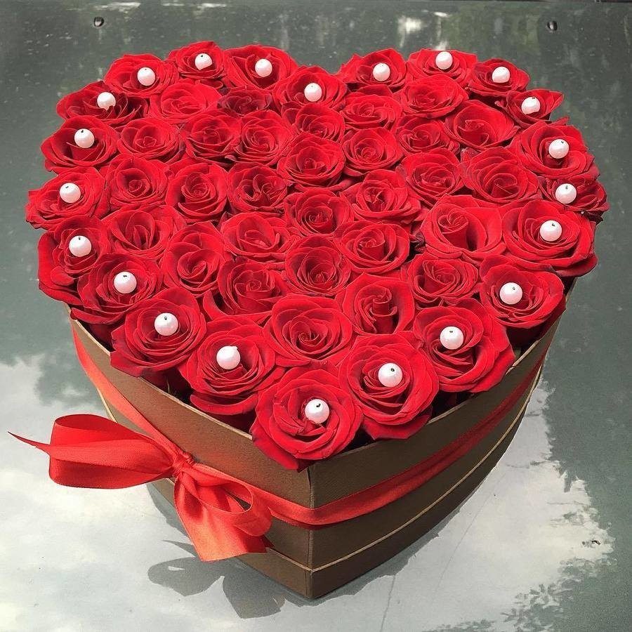 Сердце из роз