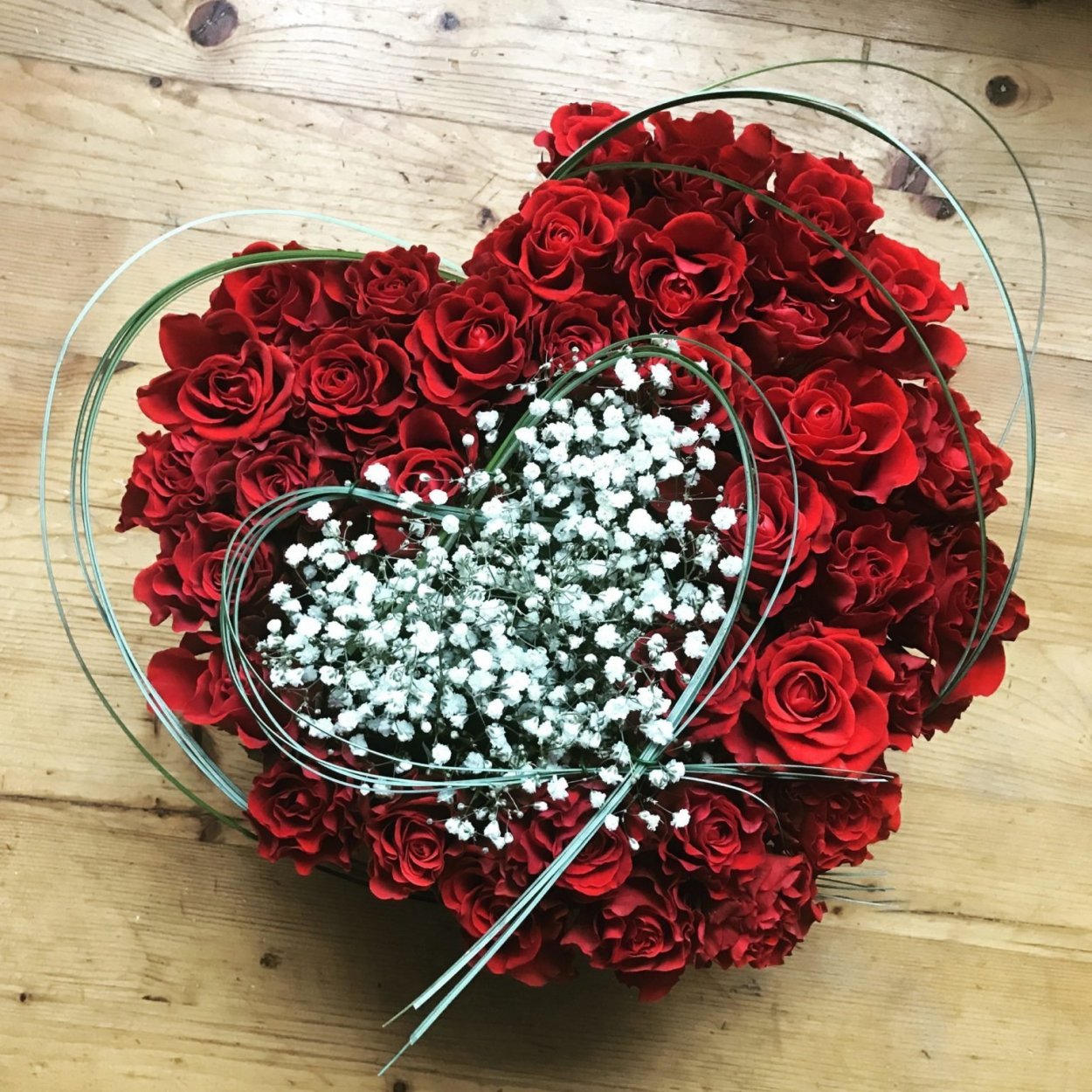 Сердце из цветов