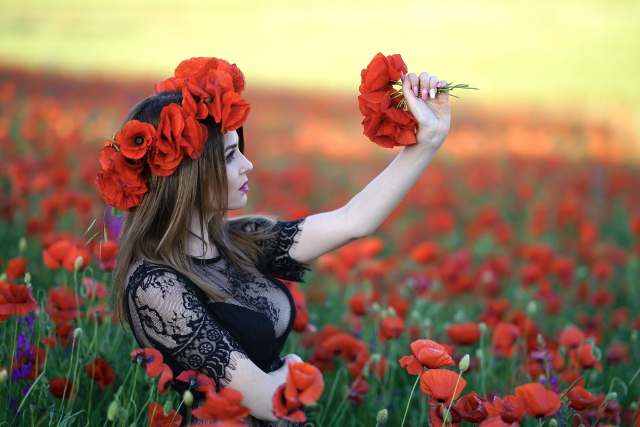 Фотосессия с цветами
