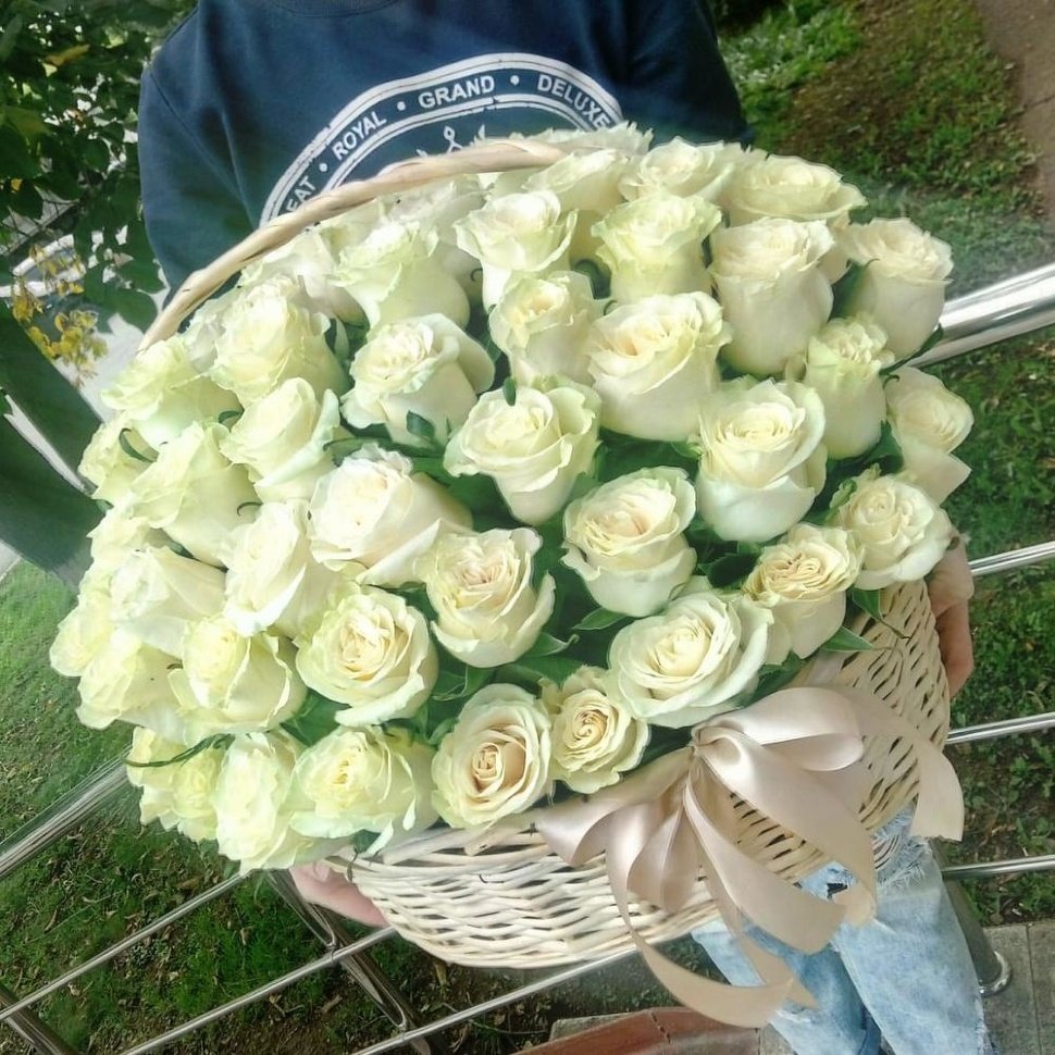 Цветы в корзинке