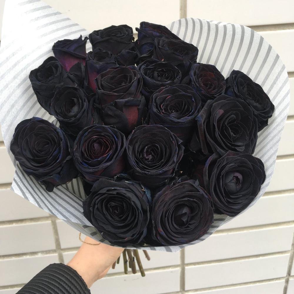 Черные розы букет