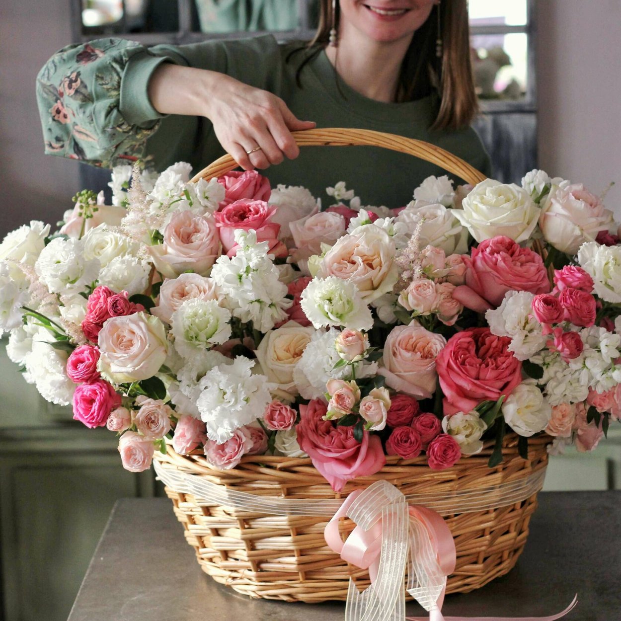 Корзина роз
