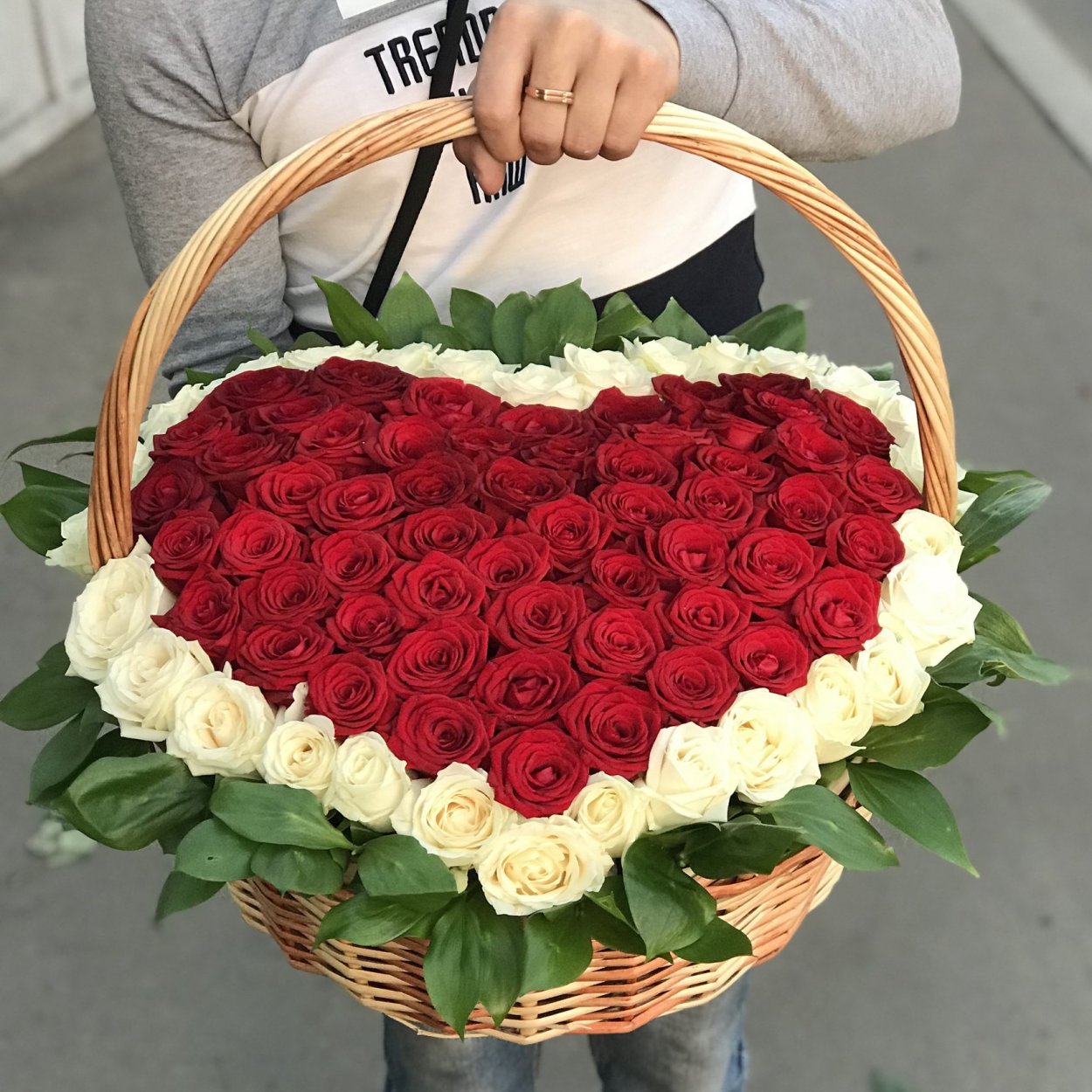 Корзинка с розами