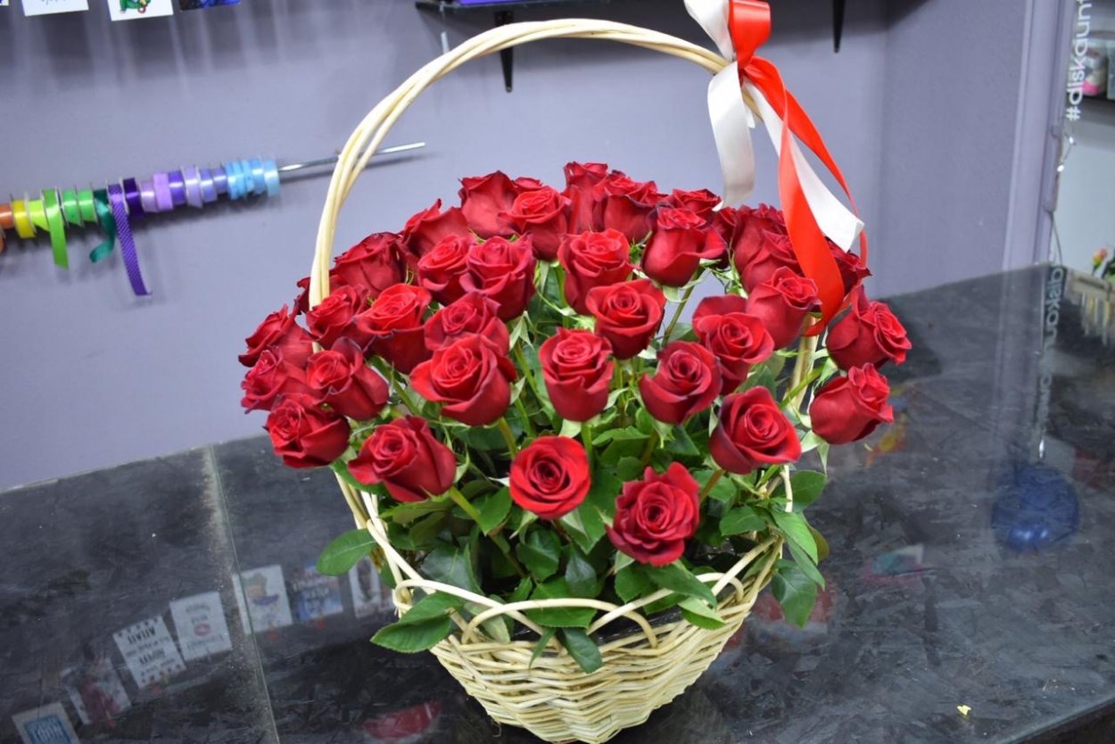 Корзина с цветами