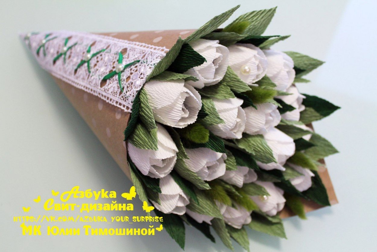 Букеты в крафт бумаге