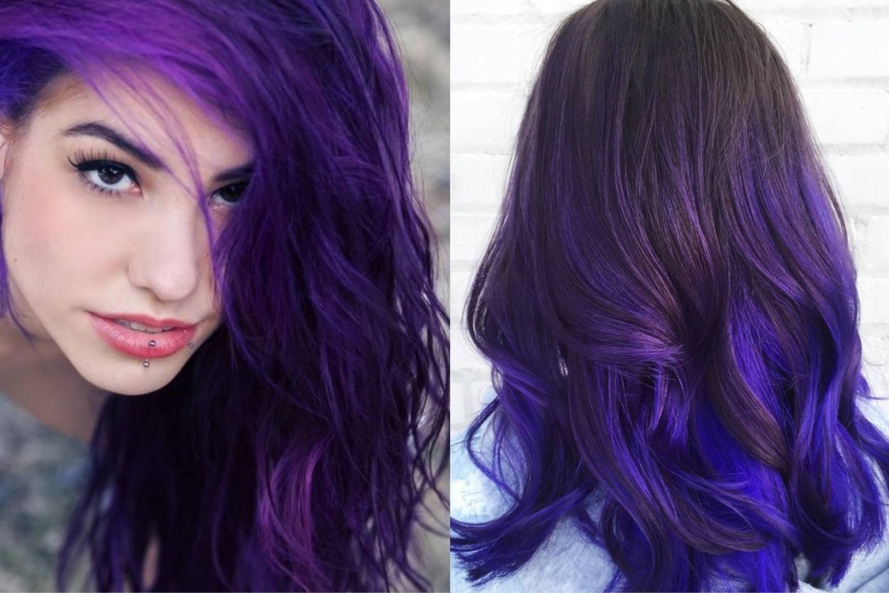 Фиолетовый пигмент на темные волосы