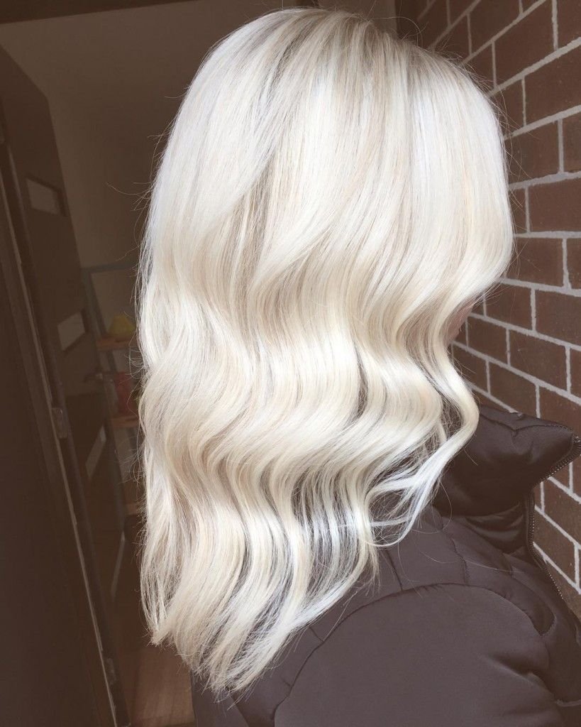 Цвет платиновый блонд на волосах фото