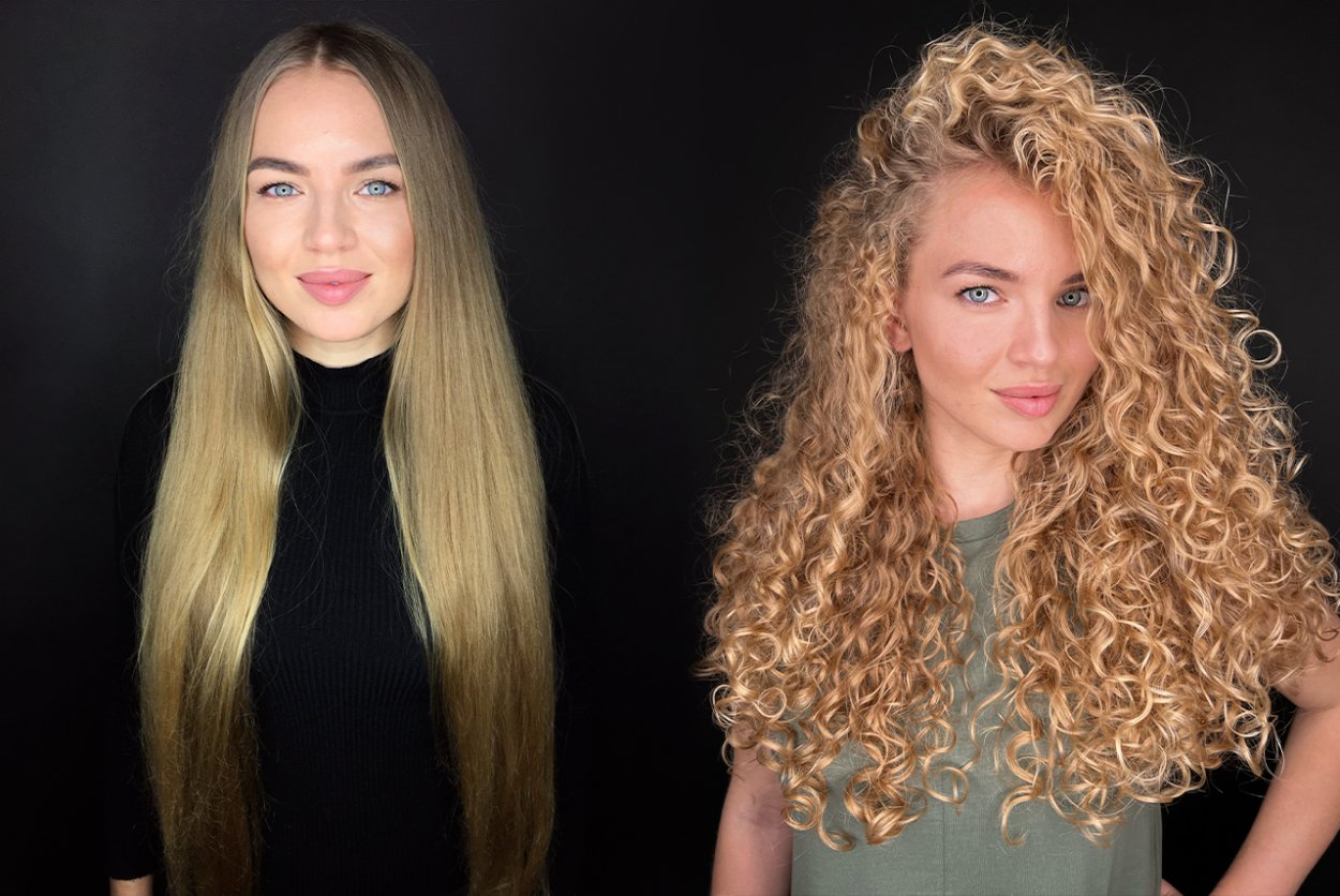 Карвинг волос до и после