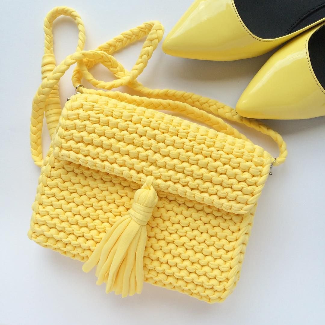 Сумки из пряжи спагетти