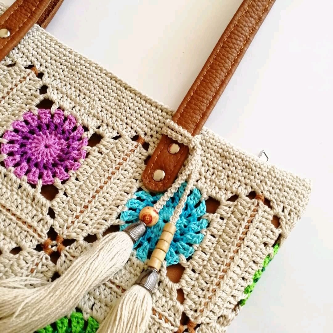 Вязание сумки для начинающих. Bolso Crochet сумка.