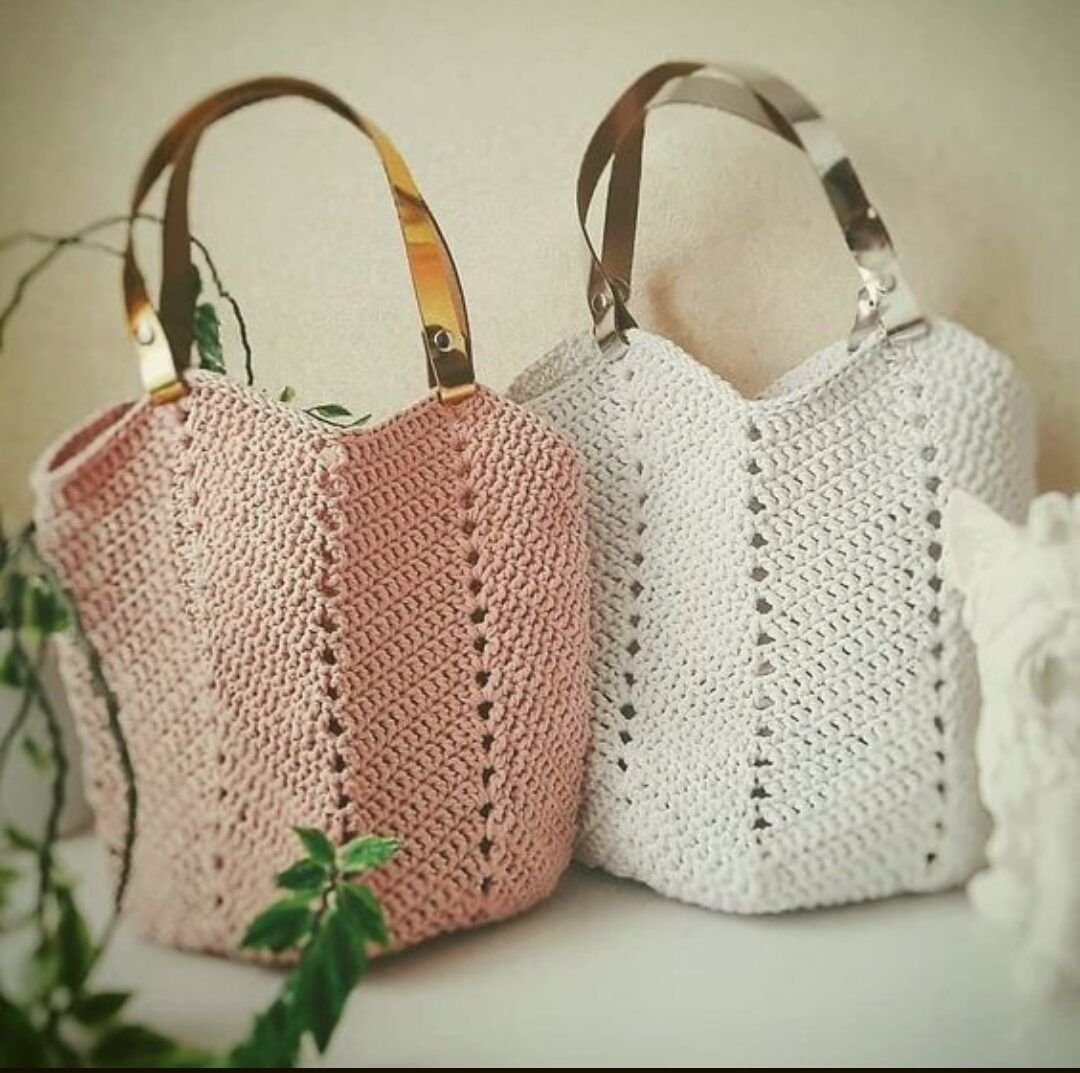 Сумка вязаная крючком из шнура