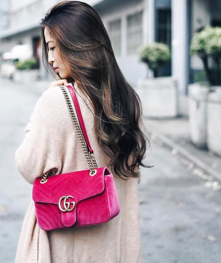 Pink Velvet gg Marmont