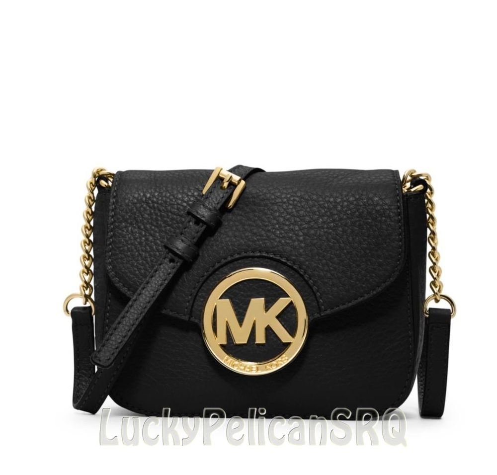 Сумка Michael Kors кожаная чёрная Fulton