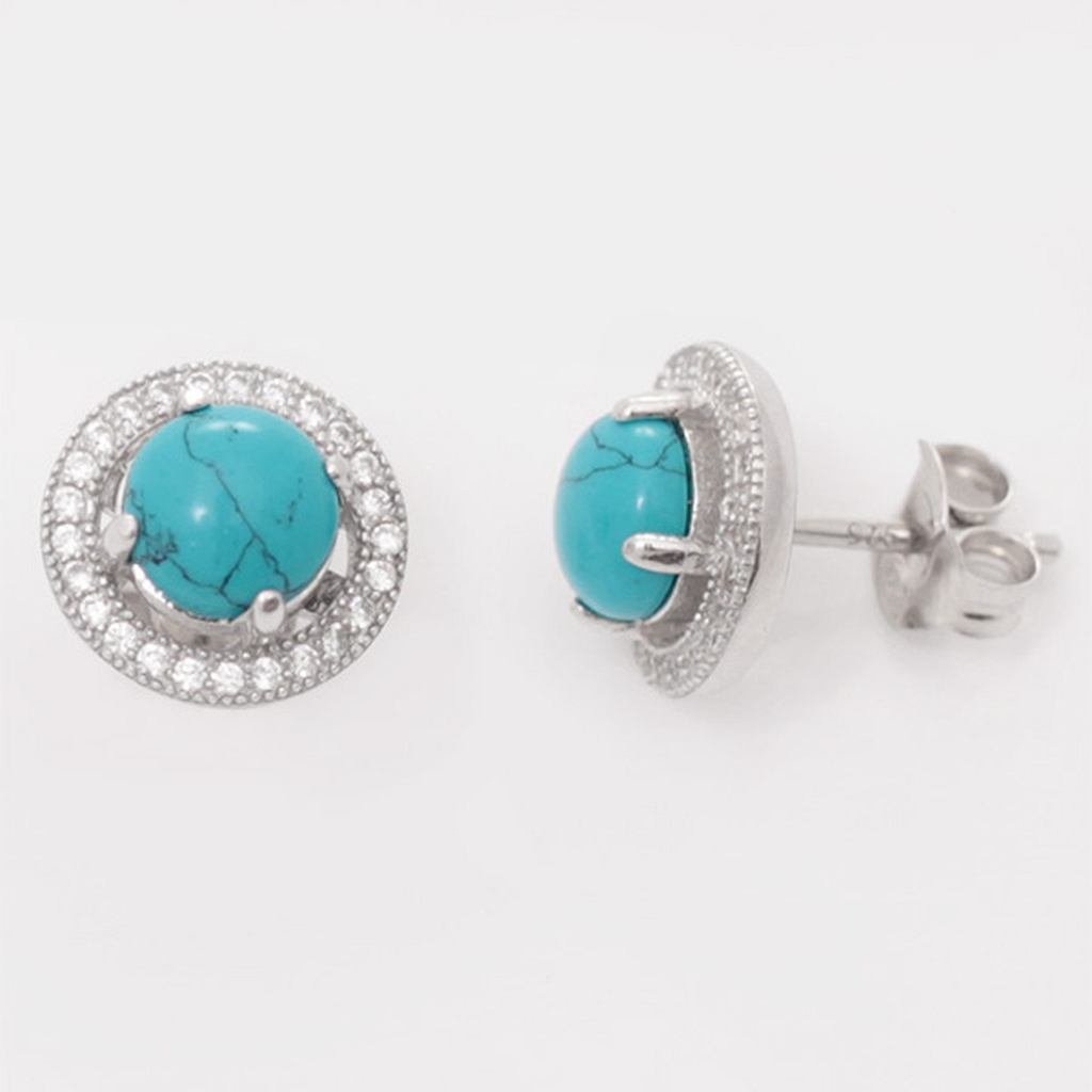 Ниагара Jewelry пусеты с бирюзой