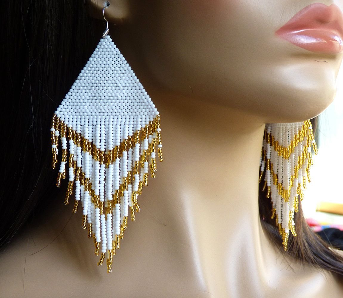 Серёжки из бисера