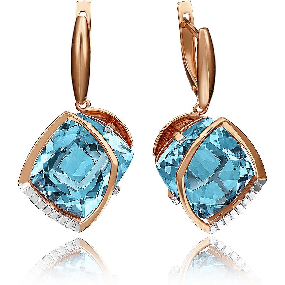 Серебряные серьги Diamant 94-320-00782-1 с топазом