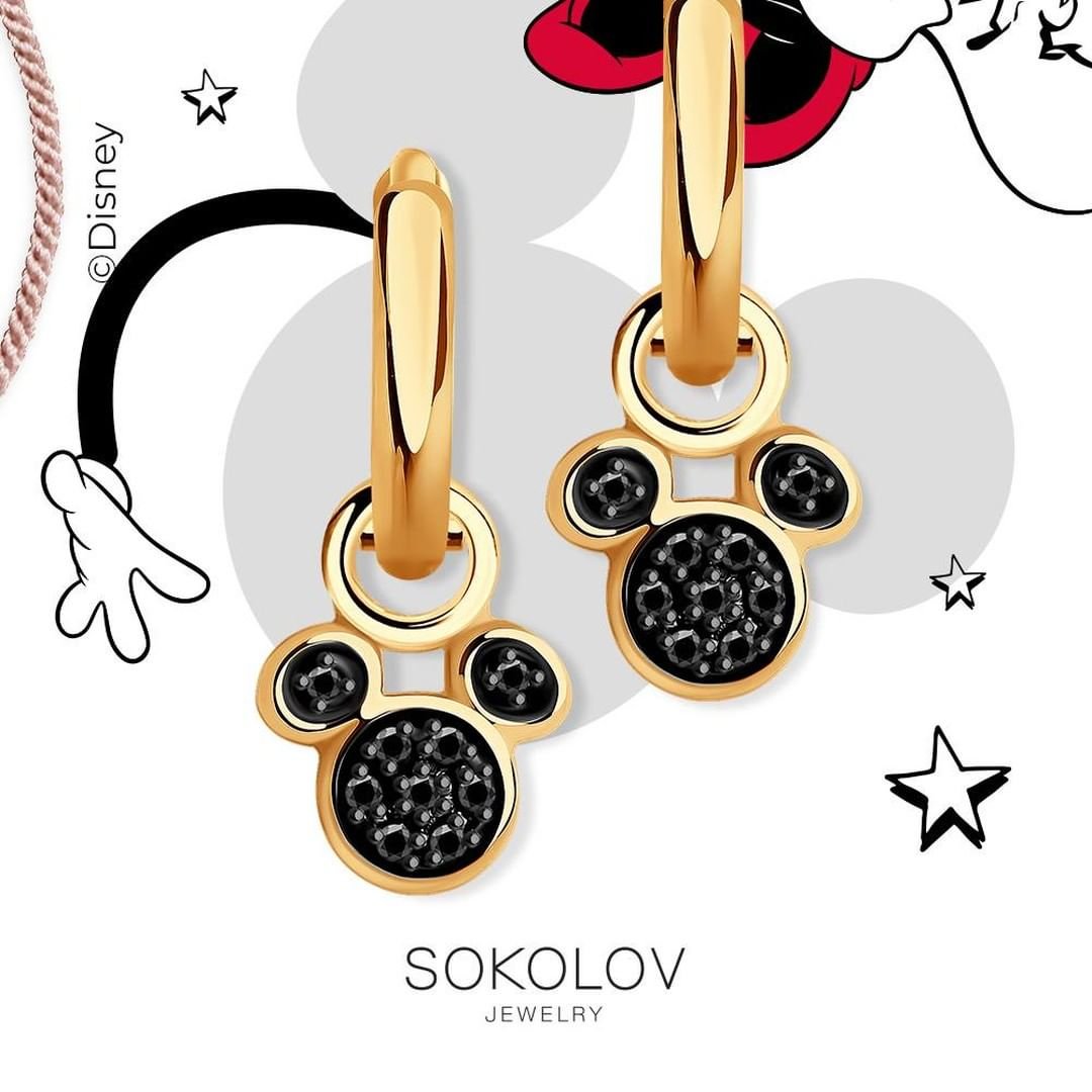 Серьги Микки Маус Соколов