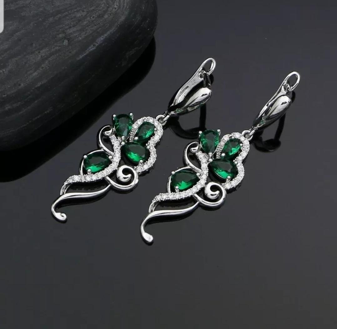 Серьги серебро Аллюр