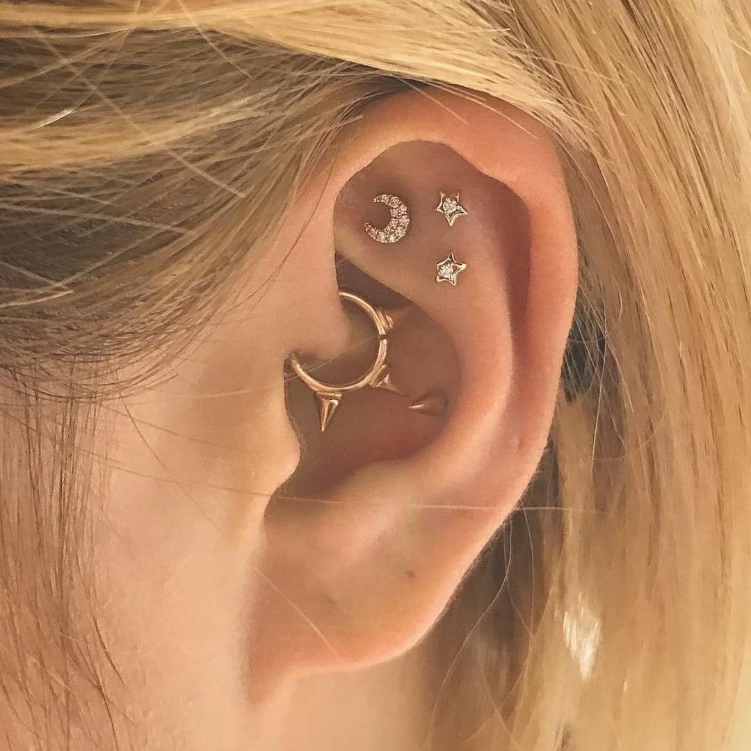 Кольцо для пирсинга Daith Helix Rook