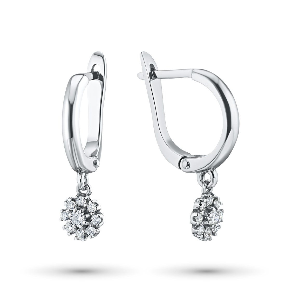 Серьги из белого золота э0912сг08173400эпл