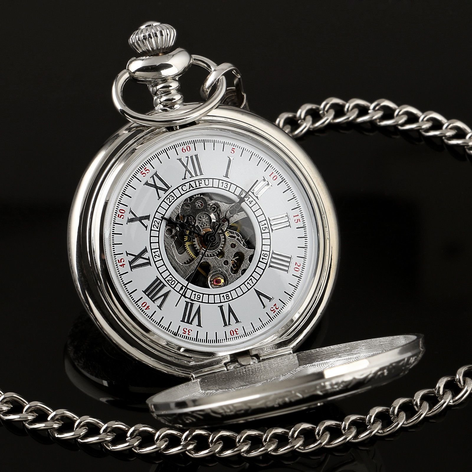 Карманные часы серебро