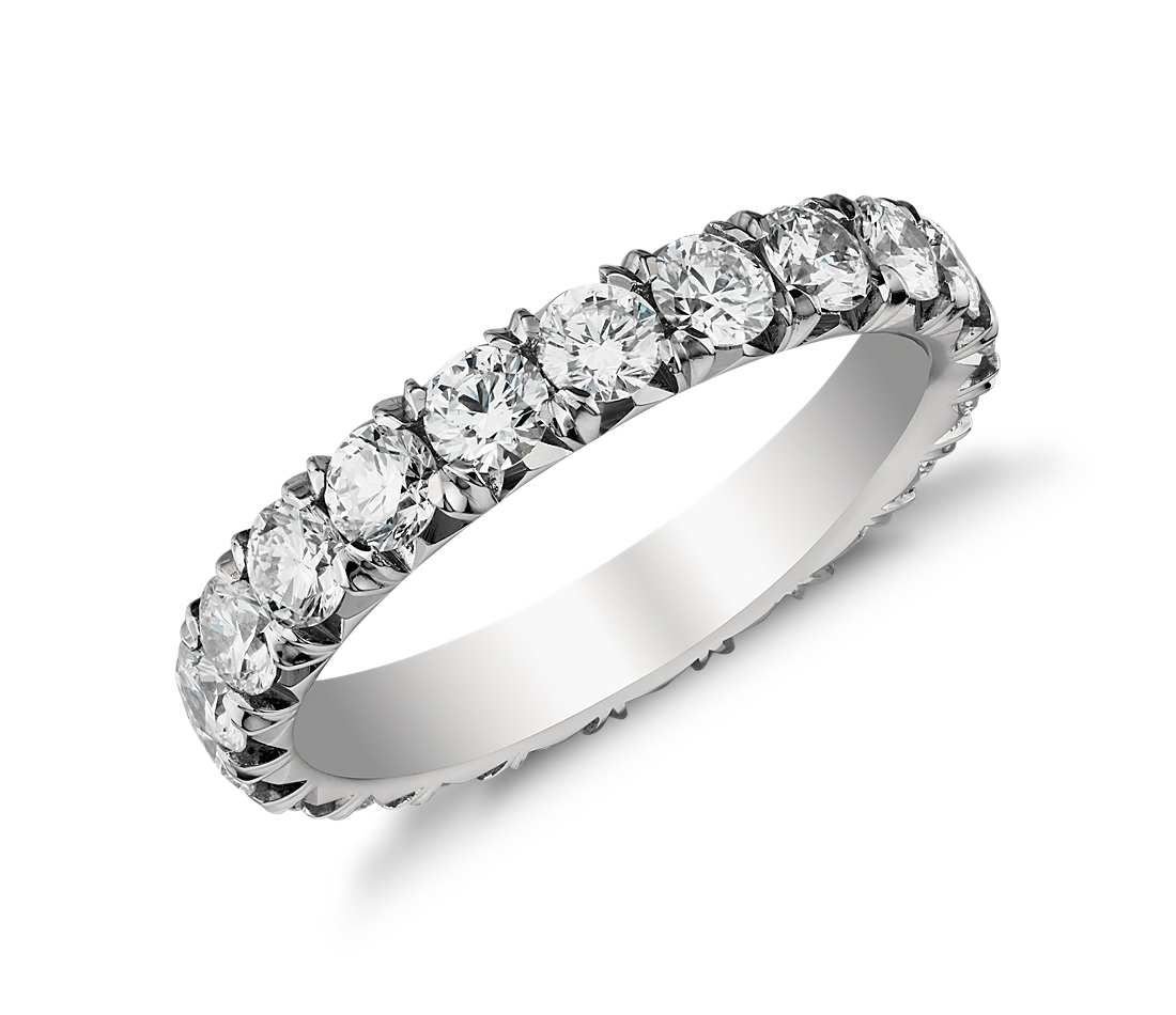 Кольцо с бриллиантами из белого золота дорожка r2022