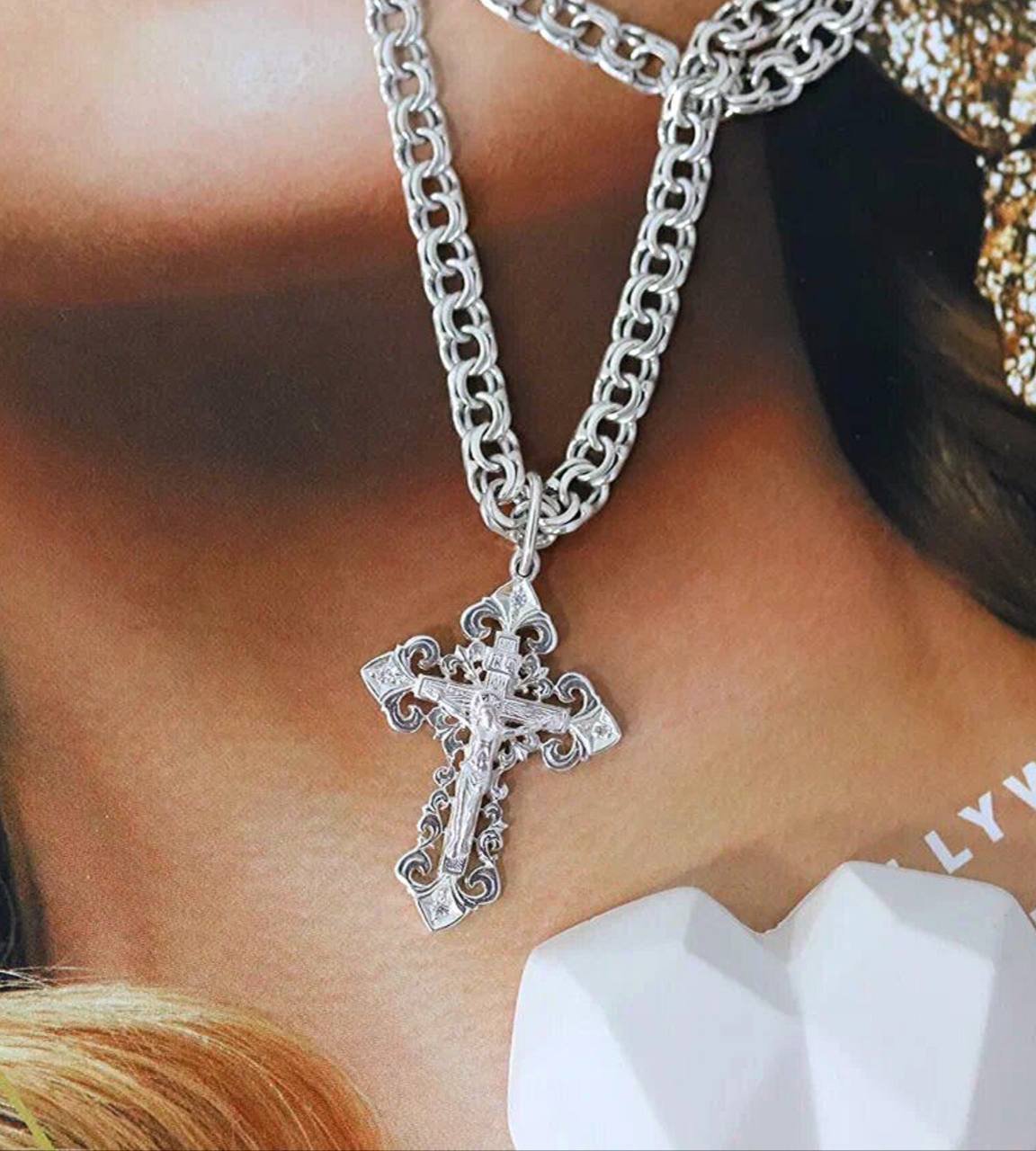 Серёжки кресты золотые