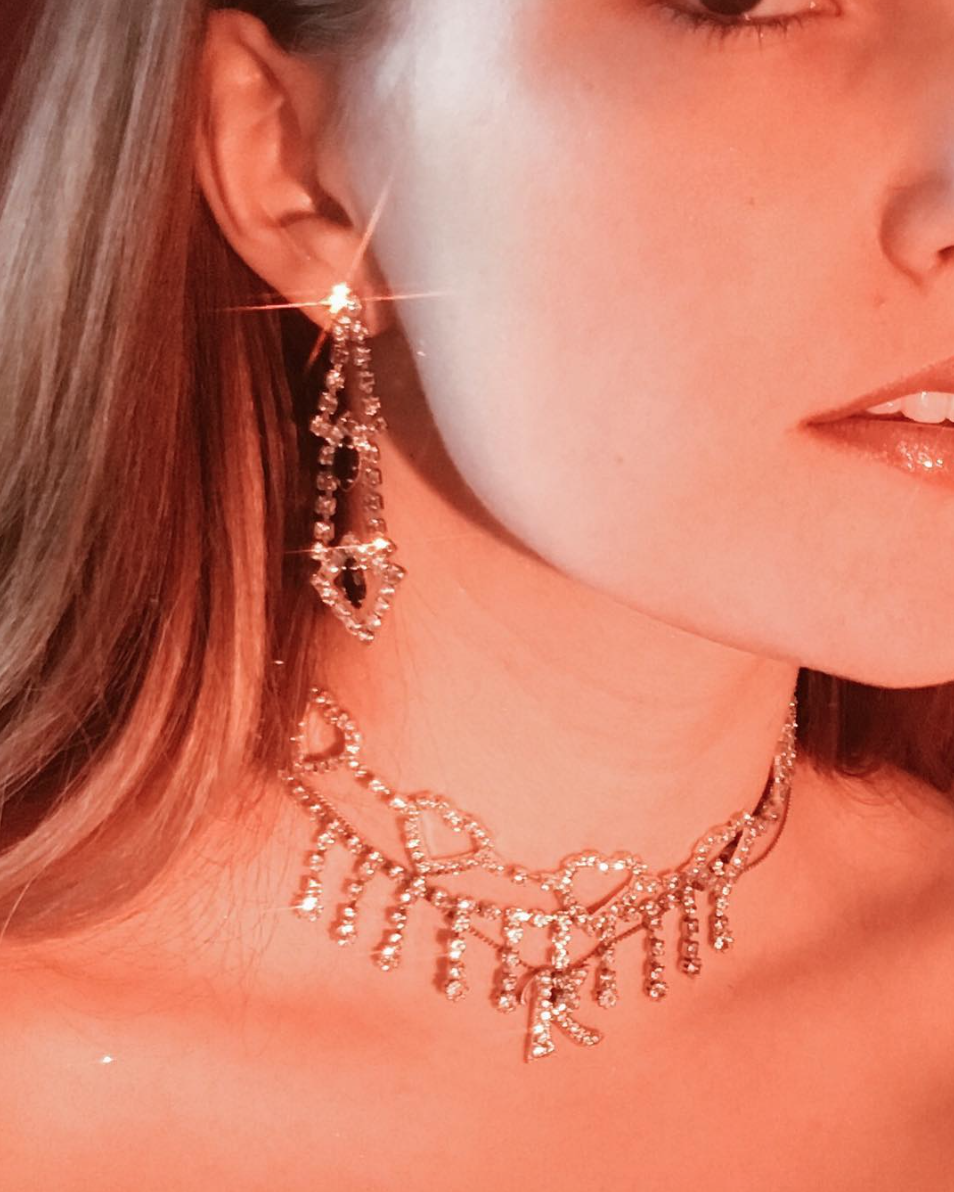 Серьги бриллиант сапфир 750