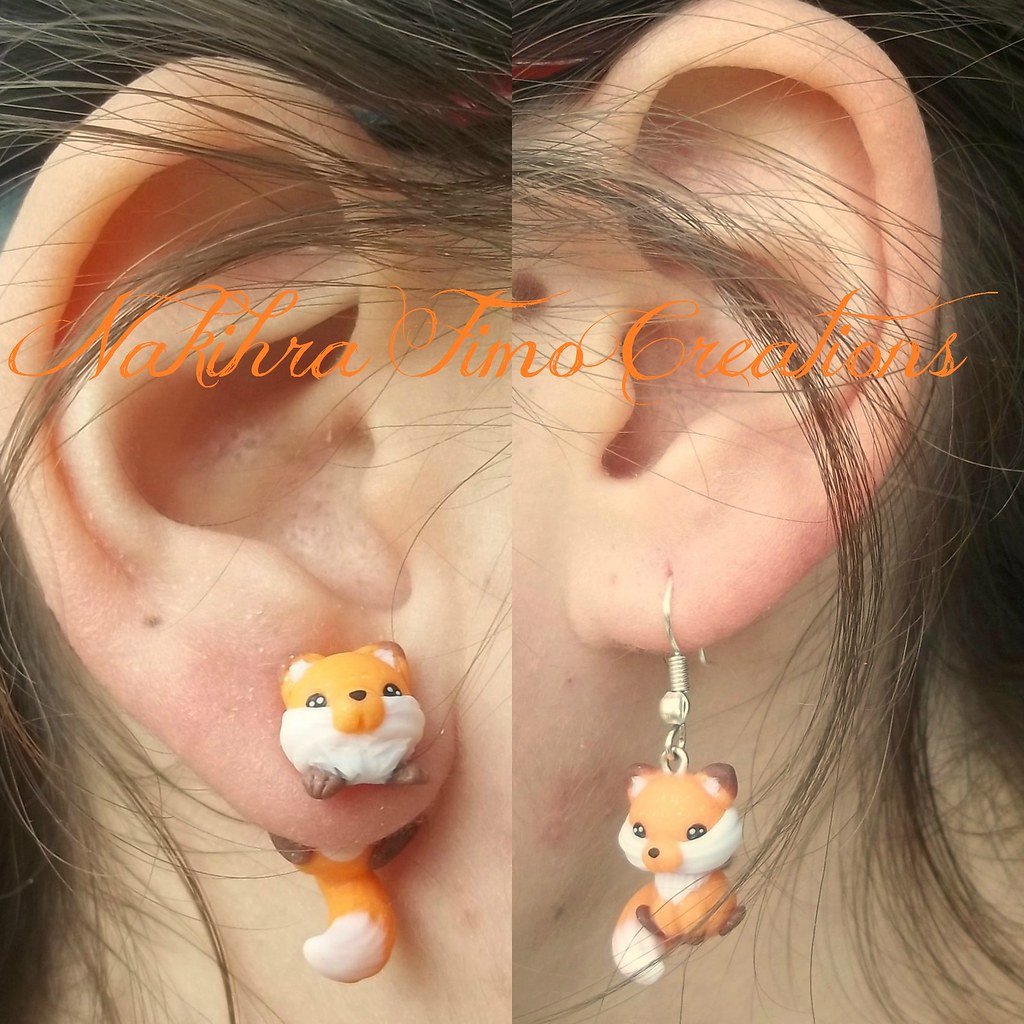 Детские серьги из полимерной глины