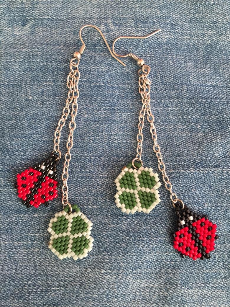 Серёжки из бисера