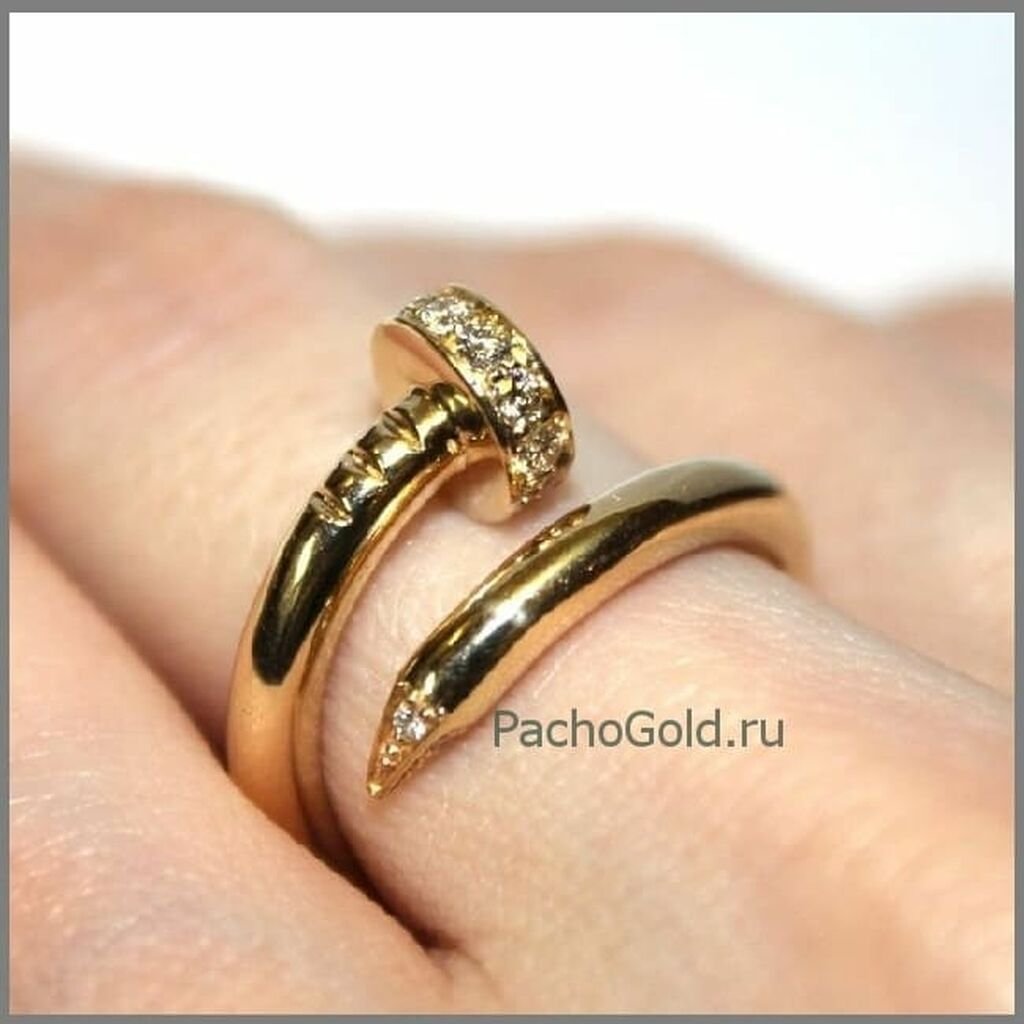 Кольцо Cartier гвоздь белое золото